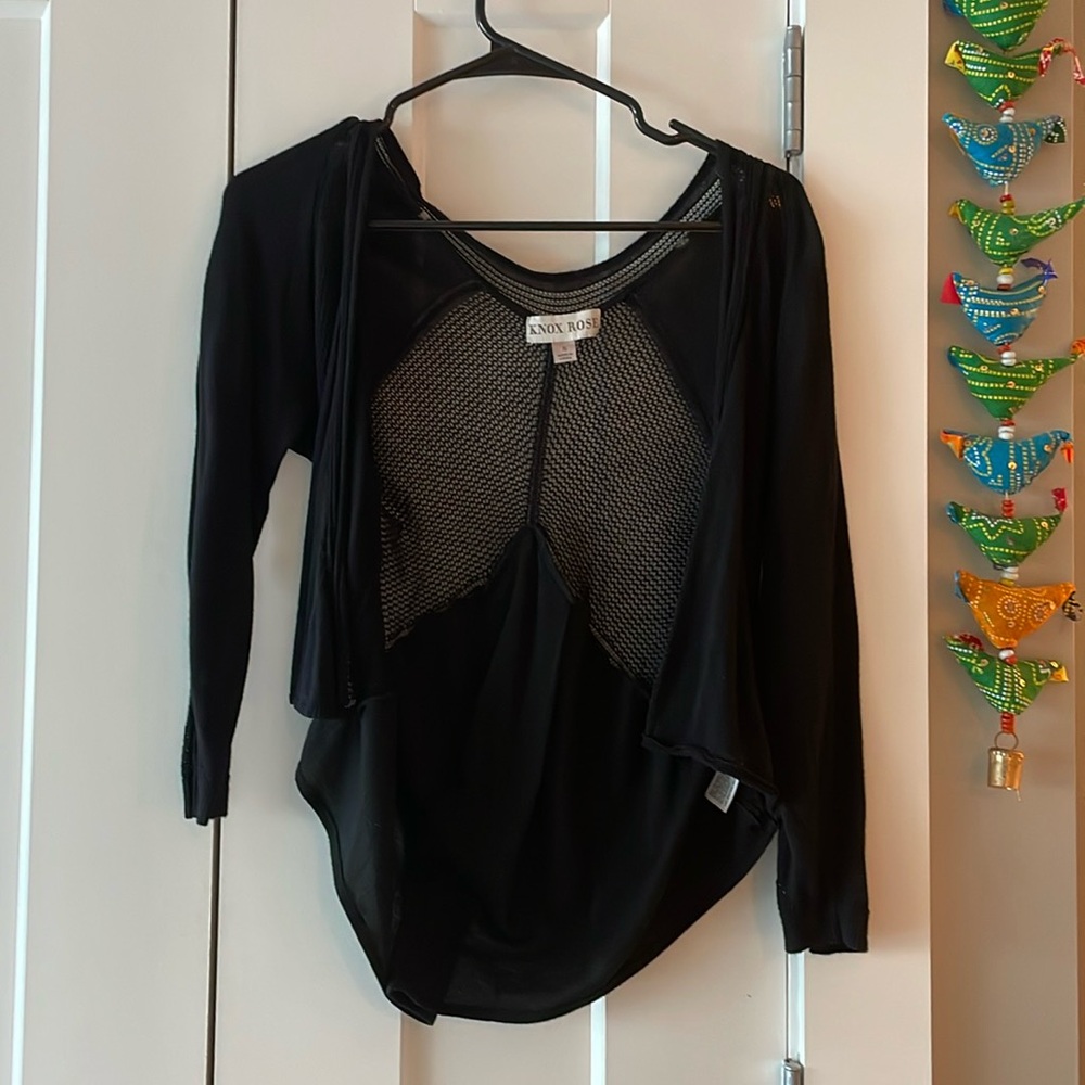 Knox Rose Black 1/2 Sleeve Black Cardigan